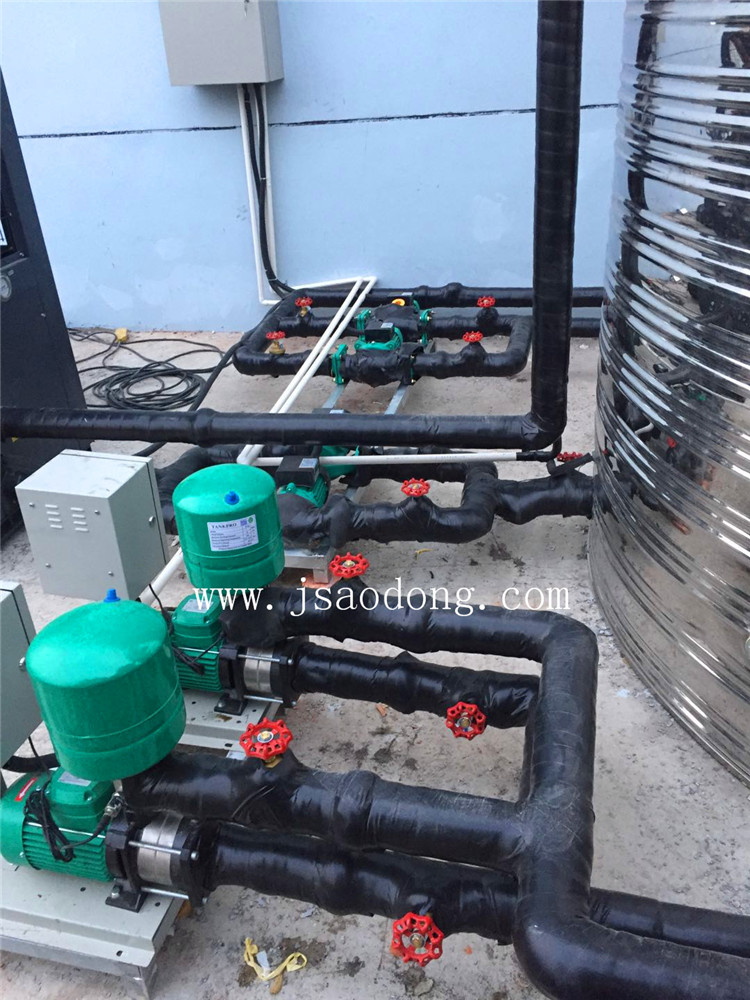 扬州晶樱光电宿舍楼热水系统